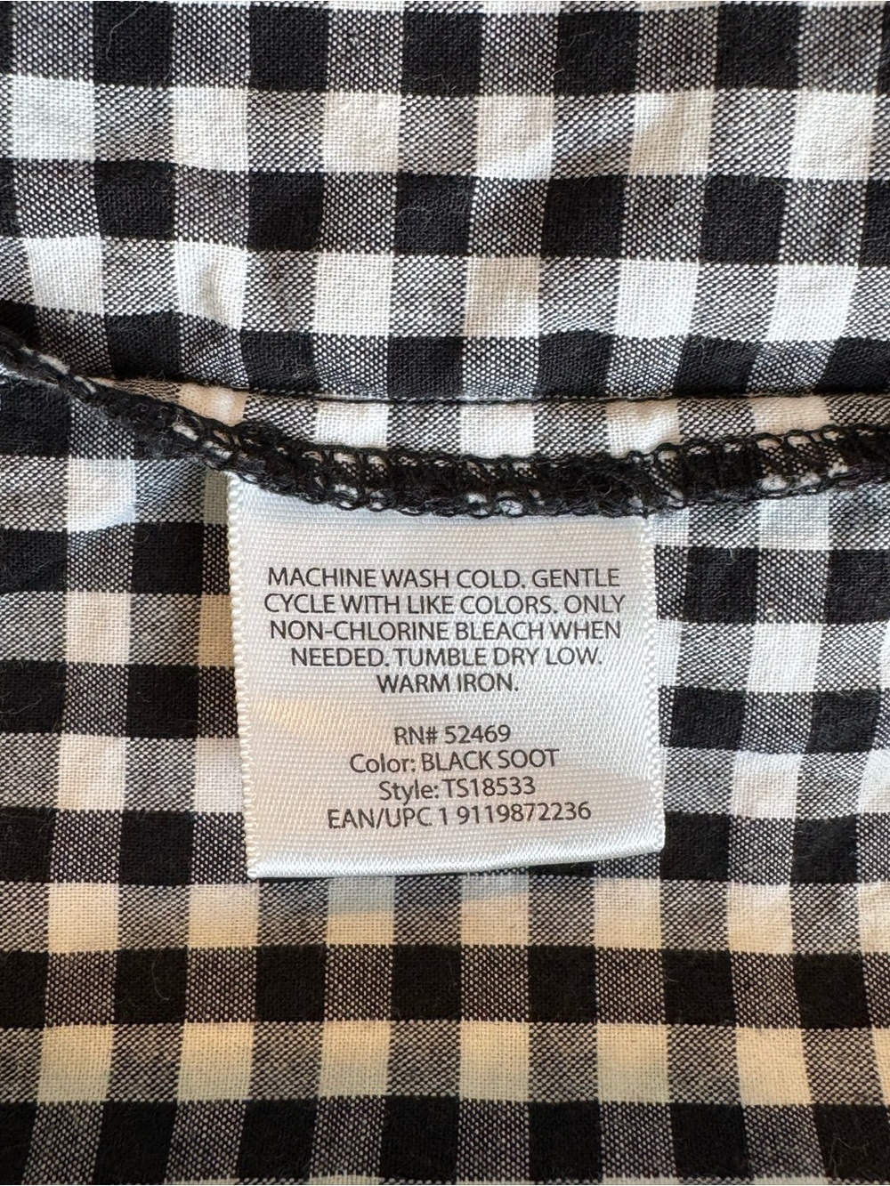 Terra & Sky Black White Gingham Midi Dress Plus Size 14W - Picture 5 of 6